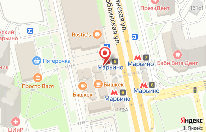 Кафе быстрого питания в Москве на карте