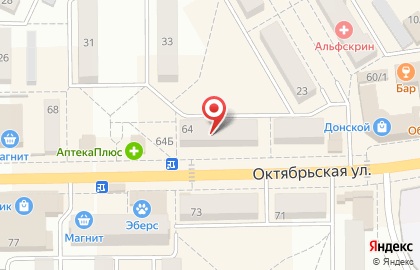Магазин пряжи и товаров для рукоделия на Октябрьской улице на карте