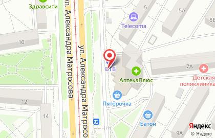 Бутик мужской одежды Businessman на улице Александра Матросова на карте