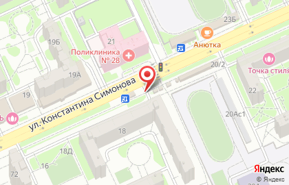 Магазин кондитерских изделий на улице Константина Симонова, 18/3 на карте