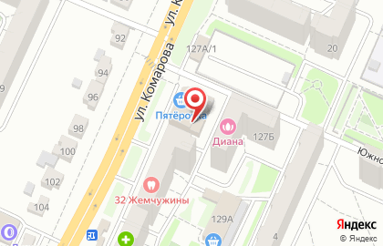 Пиццерия Пиццбург в Тракторозаводском районе на карте