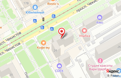Магазин профессиональной косметики Красотка на проспекте Чекистов на карте
