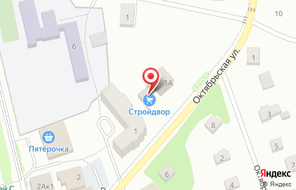 Компания Стройдвор на Октябрьской улице на карте