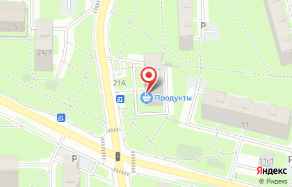 Продовольственный магазин в Москве на карте