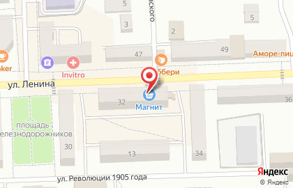 Супермаркет Магнит в Саранске на карте