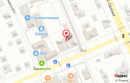 Продовольственный магазин на улице Ашмарина на карте
