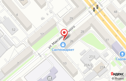 Магазин сантехники Сантехмаркет на улице М.Горького на карте