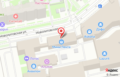 ООО Дизайн мебели на Новолитовской улице на карте