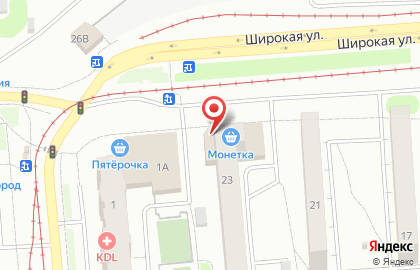 Магазин Монетка в Новосибирске на карте