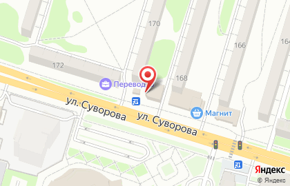АкваМастер на улице Суворова на карте