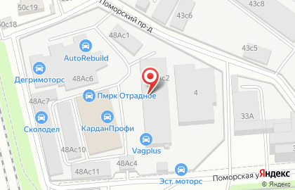 Автотехцентр KT-LAB на Поморской улице на карте