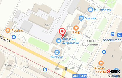 Кафе быстрого питания Уголок на площади Восстания на карте