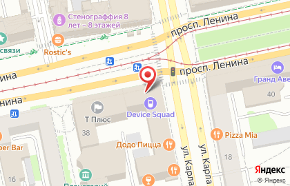 Веб-студия Феникс на площади 1905 года на карте