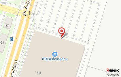 Точка продаж напольных покрытий Tarkett на проспекте Богдана Хмельницкого на карте