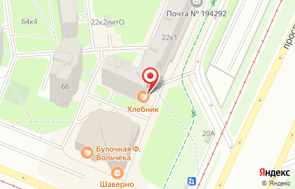 Терминал СберБанк на проспекте Просвещения на карте