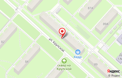 Парикмахерская на ул. Крупской, 87 на карте