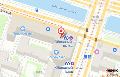 Банкомат Газпромбанк на метро Обводный канал на карте