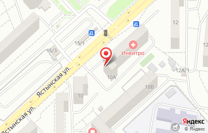 Медицинская компания Инвитро на Ястынской улице на карте