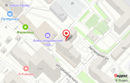 Оптика дисконт на улице Циолковского на карте