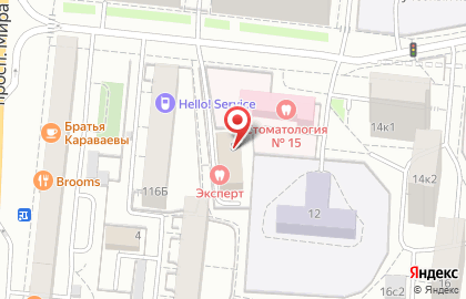 Медицинская компания Инвитро на метро Алексеевская на карте