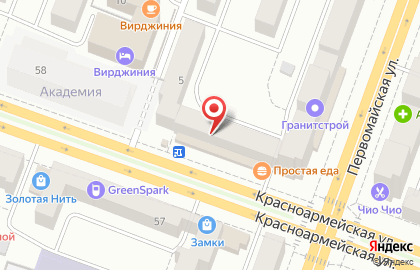 КСК на Красноармейской улице на карте
