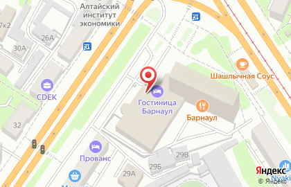 Гостиница "Барнаул" на карте