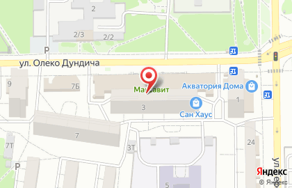 Магазин мебели Лидер на улице Олеко Дундича на карте