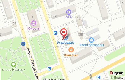 Магазин бытовой техники и электроники Эльдорадо в Шелехове на карте