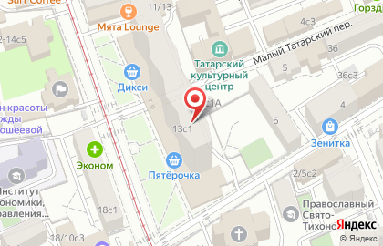Южный двор на Новокузнецкой улице на карте