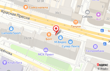 Магазин колбасных изделий Рублёвский на улице Красная Пресня на карте