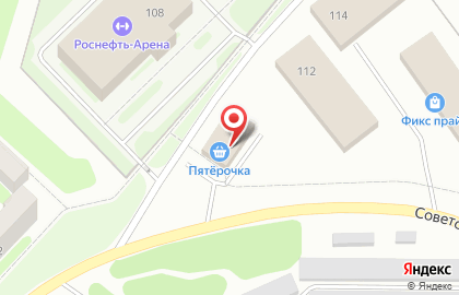 Супермаркет Пятёрочка на Советской улице на карте