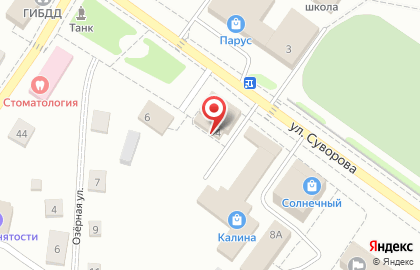 Упакцентр на улице Суворова на карте