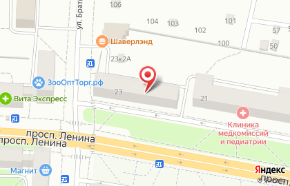 Салон Цветов и Подарков на площади Ленина на карте