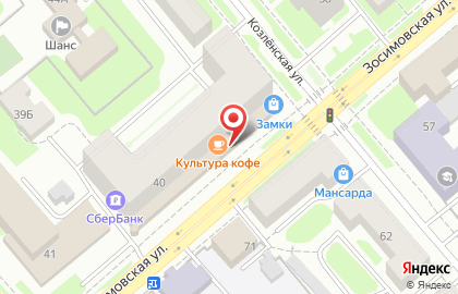 Фирма Конкор на Зосимовской улице на карте