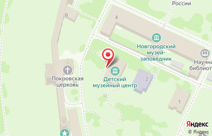 Детский музейный центр в Великом Новгороде на карте