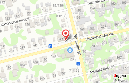 Магазин на Пионерской улице на карте