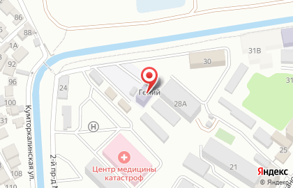 Частная школа Гений в Кировском районе на карте