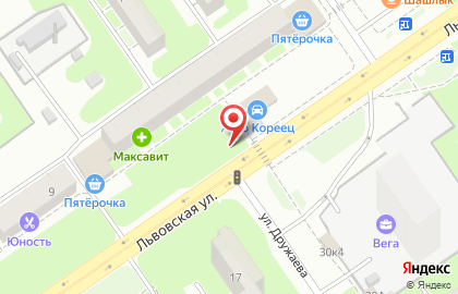 Киоск по продаже молочных продуктов в Автозаводском районе на карте