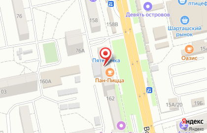Пиццерия Пан Пицца в Октябрьском районе на карте