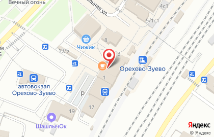 Киоск фастфудной продукции на Вокзальной улице на карте