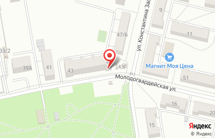 Магазин живого пива Пивноff на Молодогвардейской улице на карте