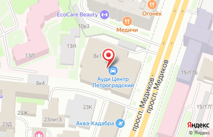 Официальный дилерский центр Ауди Центр Петроградский в Петроградском районе на карте