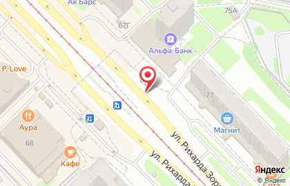 Микрокредитная компания Касса №1 на улице Рихарда Зорге на карте