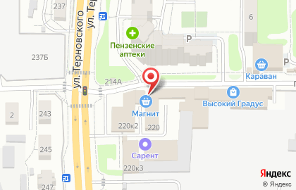 Супермаркет Магнит в Первомайском районе на карте