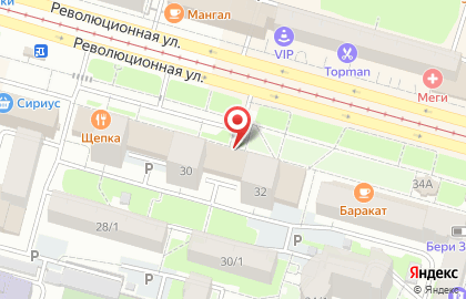 Банкомат ИнвестКапиталБанк на Революционной улице, 30/32 на карте