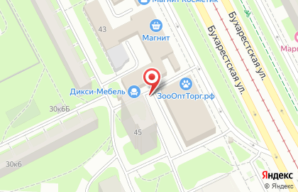 СДЮСШОР №1, Фрунзенский район на Бухарестской улице на карте