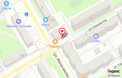 Суши-бар Суши Wok на улице Мильчакова на карте