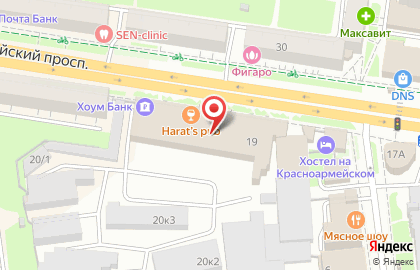 Ирландский паб Harat`s pub на Красноармейском проспекте на карте