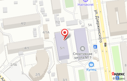 Школа танцев Тетрис на улице Дзержинского на карте