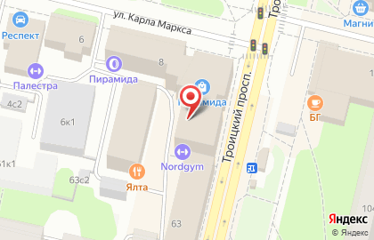 Туристическое агентство Аквамарин на Троицком проспекте на карте